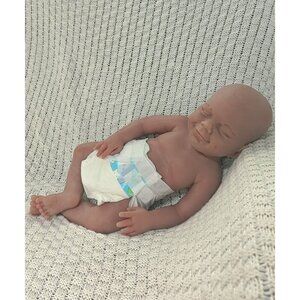 6.82lbs Full Body Platinum Silicone Reborn Baby Boy Doll 45cm Sleeping Newborn